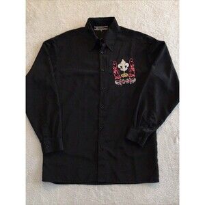 Daniali Crown Embroidered Microfiber shirt Men's Small Made in USA